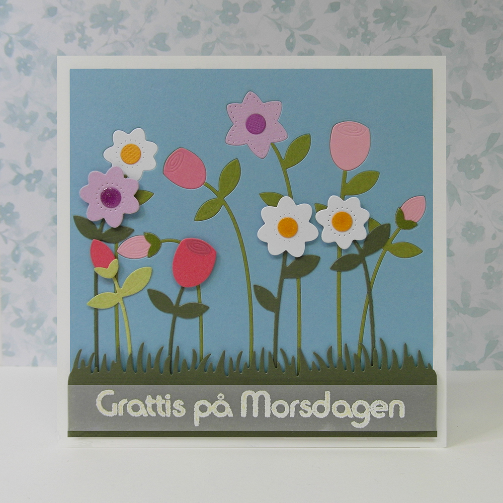 A Mother's day card with inlay and embossing