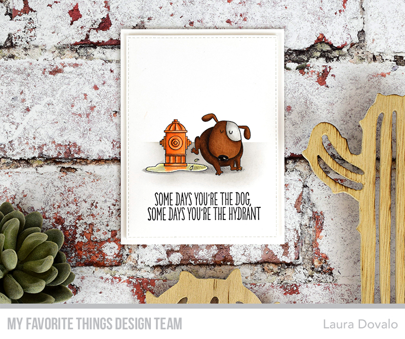 Funny clean and simple card featuring a peeing dog.