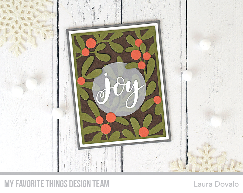 Seventies card created with the Mistletoe Cover-Up Die-namics.
