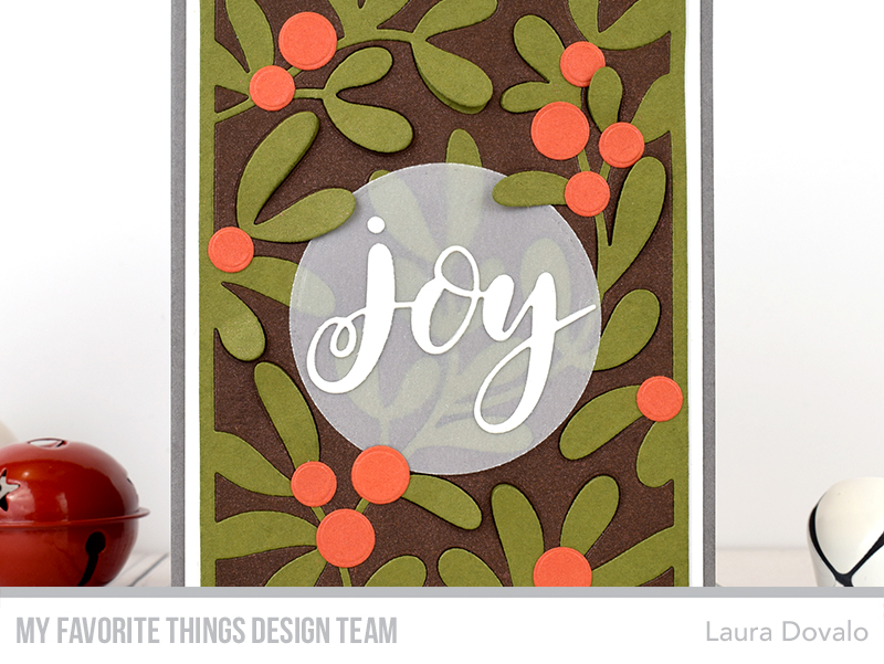 Close up of card created with the Mistletoe Cover-Up Die-namics.