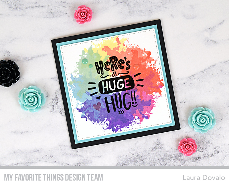Card created with the Here's a Hug stamp from the MFT December Release.