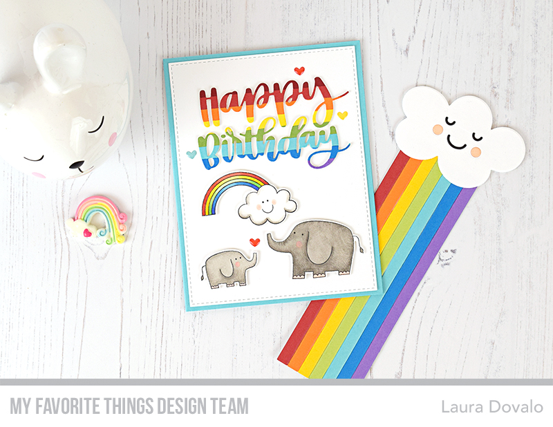 Rainbow themed card and bookmark.
