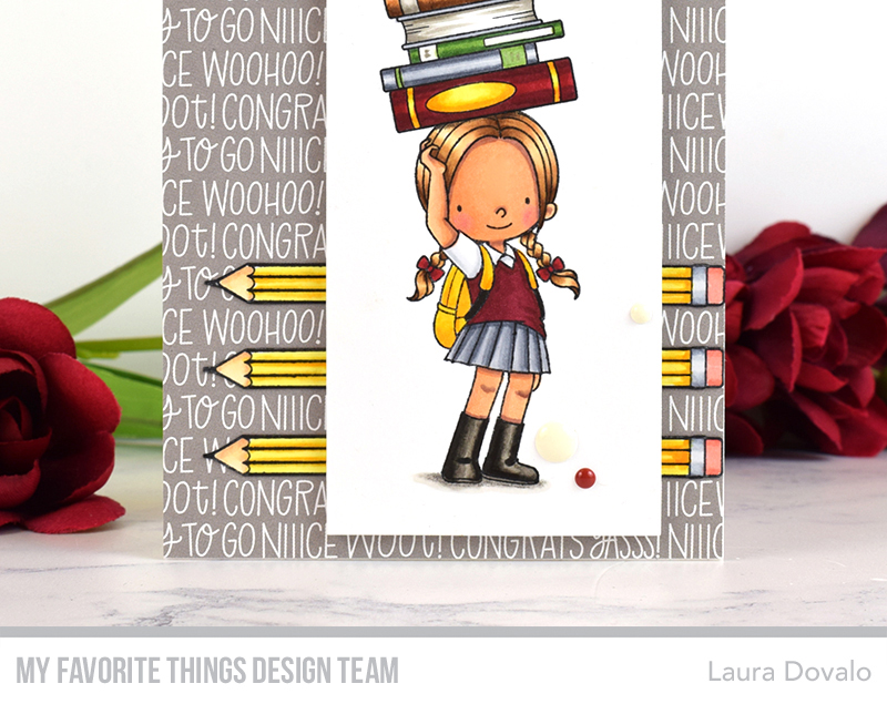 Close up of summer break card for MFT.