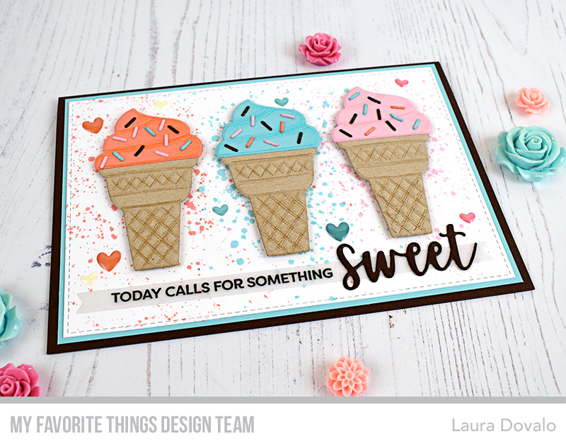 Close up of sweet ice cream card for CC146.