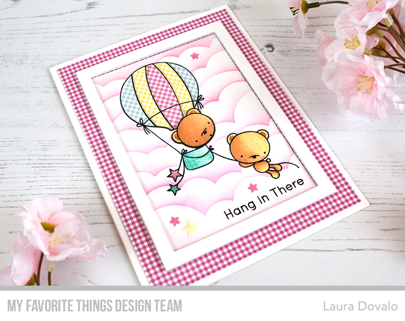 Sweet card with gingham patterned paper.