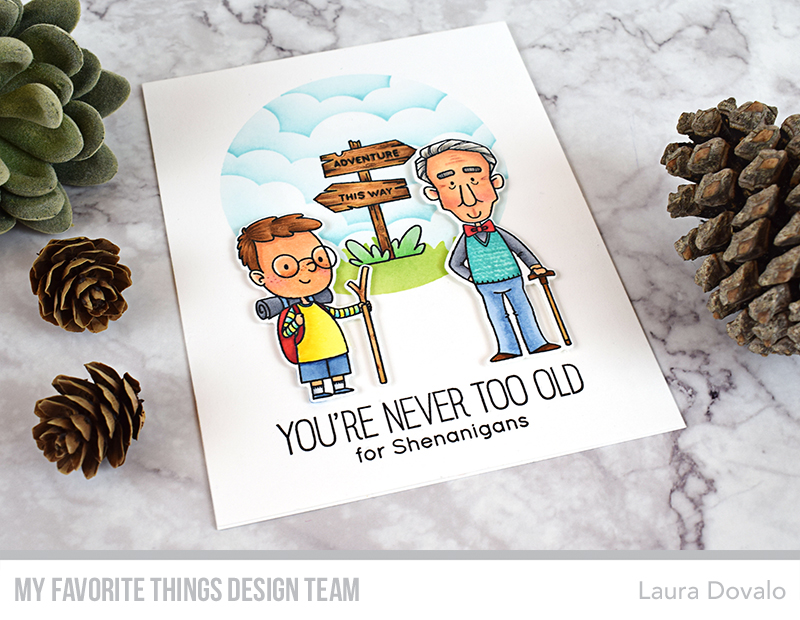 Adventure themed card for August MFT & Friends.