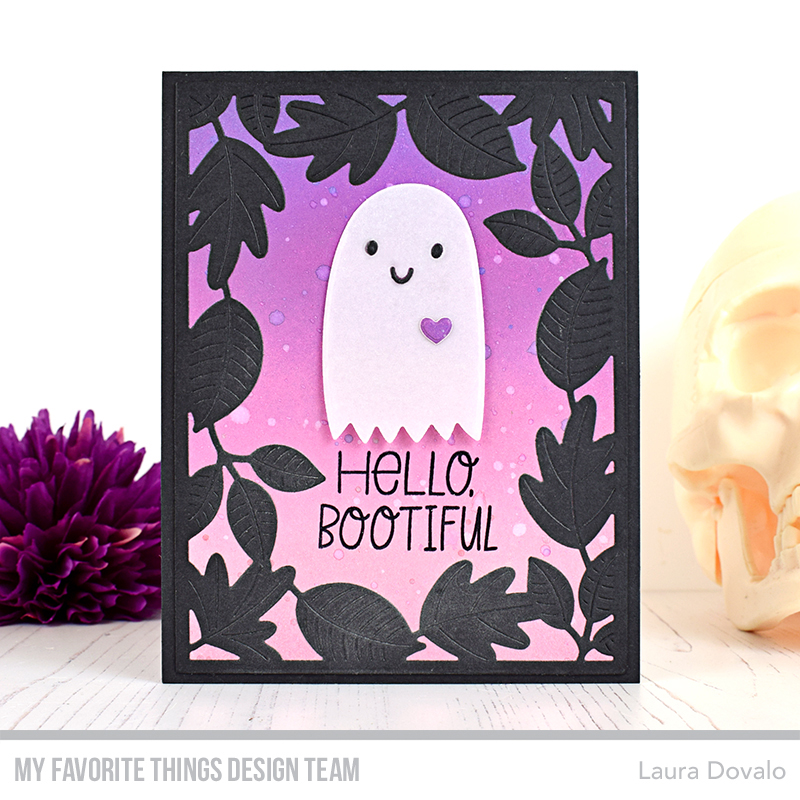 Card with sweet ghoul for Day 4 - bagatelasdepapel.com English