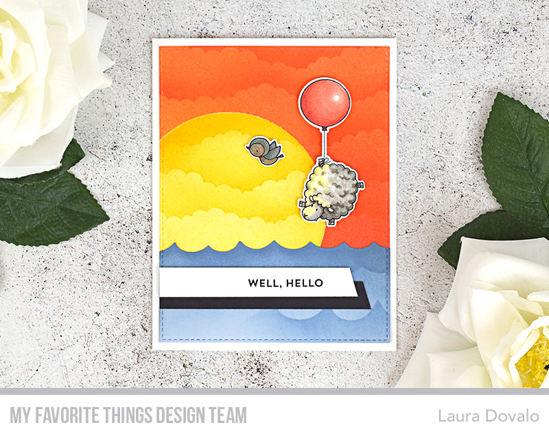 Cenital view of colorful sunset card for WSC509.