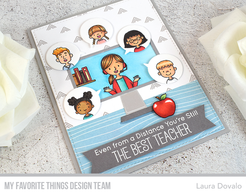 Teacher appreciation card for Day 5 of the MFT Stamps October Release Countdown.