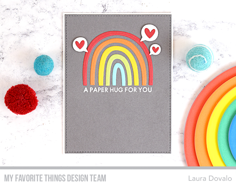 Cenital view of CAS rainbow card for Day 2 of the MFT November Release Countdown.
