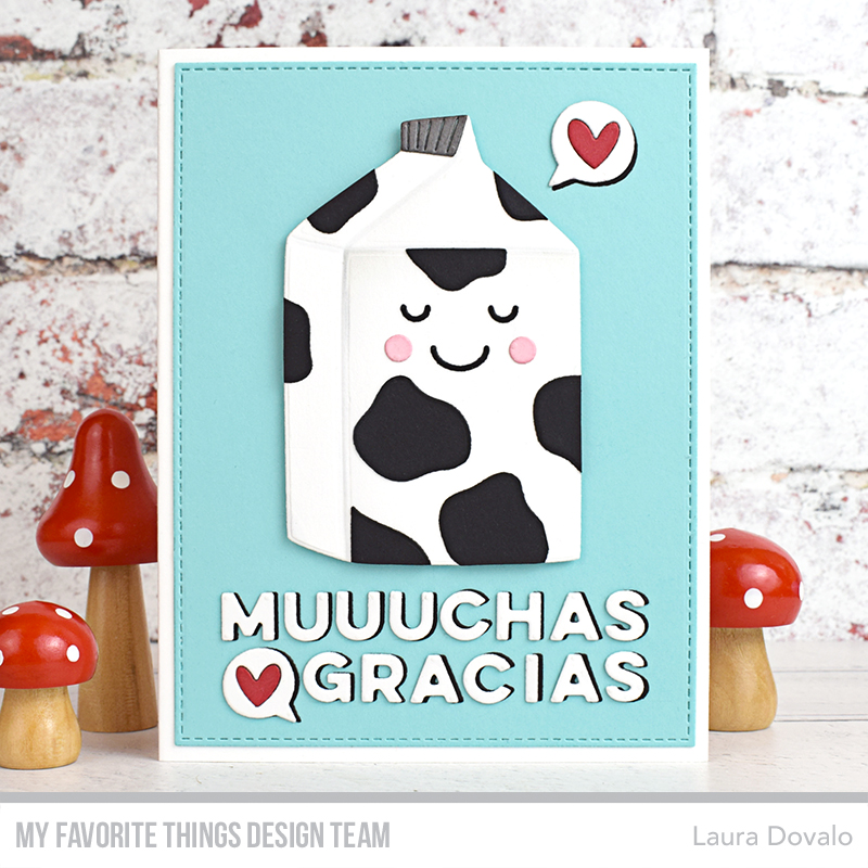 Funny card with milk carton for December MFT & Friends -   English