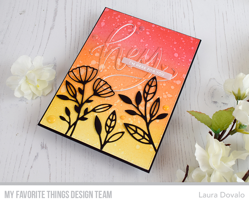 Card with gradient background for Day 1 of the MFT May Card Kit Release Countdown.
