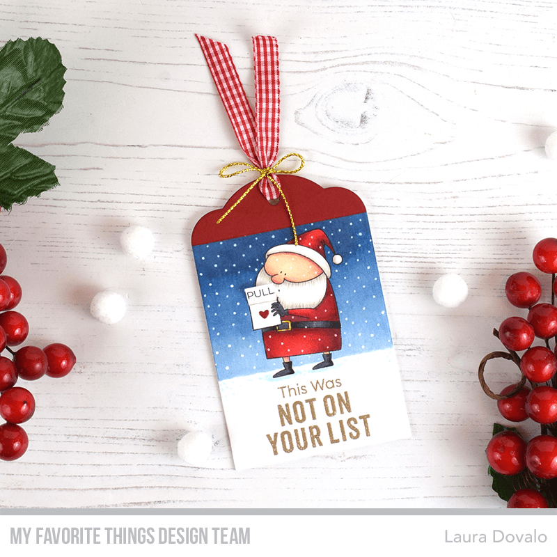 Animated gif of one of three interactive Christmas tags created by Laura Dovalo for MFT.