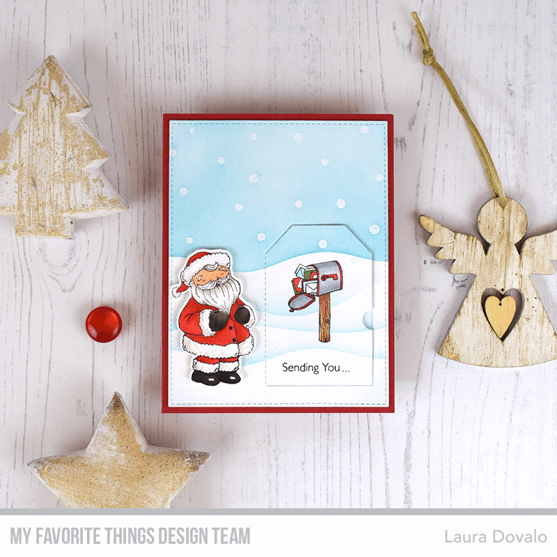 Animated gif of Christmas card with surprise flap.