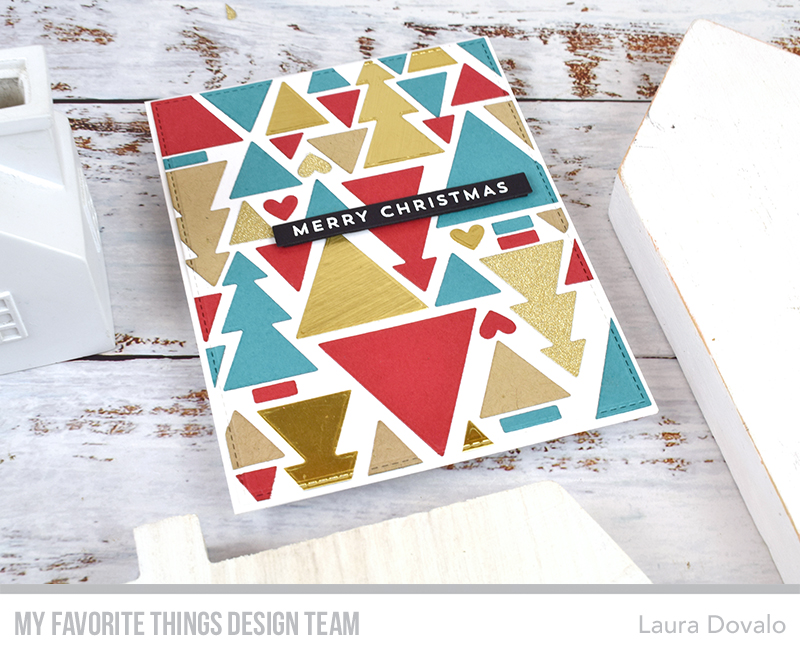 Colorful geometric Christmas card for My Favorite Things.