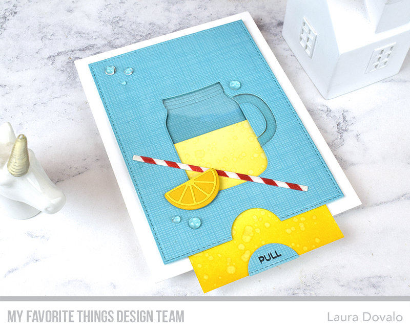 Interactive reveal slider card with mason jar mug.