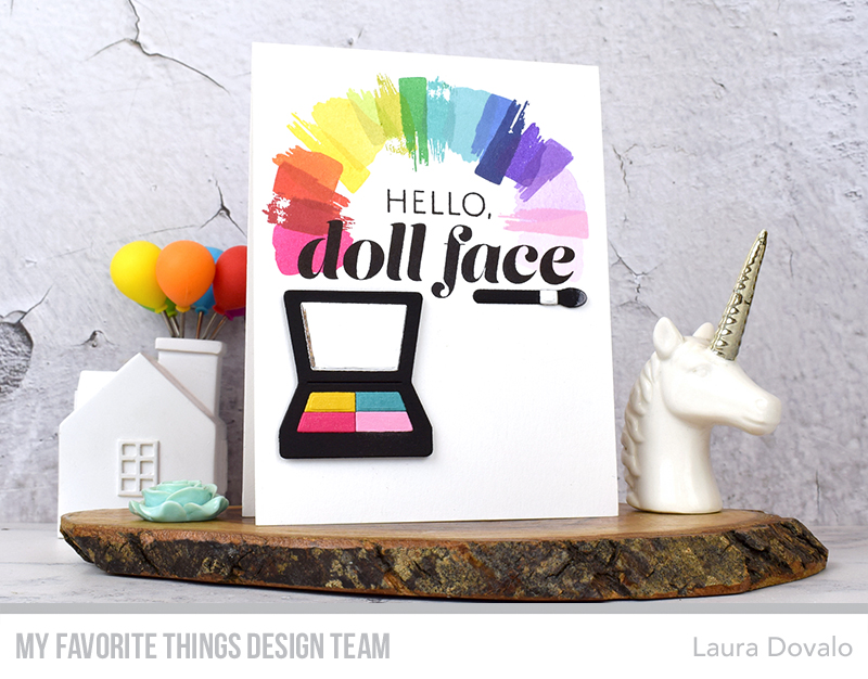 Clean and simple card with makeup theme.
