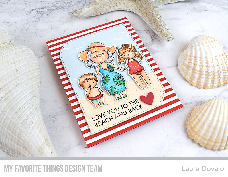 Colorful beach grandma card for Day 4 of the MFT June Release Countdown.