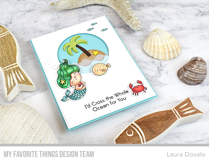 CAS card with sweet mermaid.