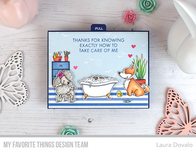 Cenital view of interactive card with dogs created for the MFT YouTube channel.