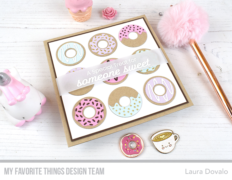 Card with nine frosted donuts.