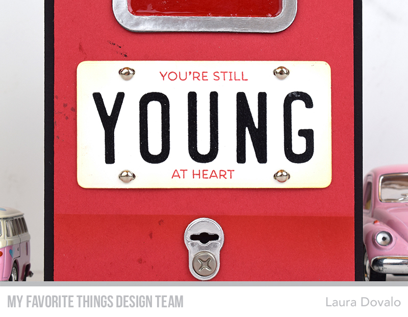 Close up of CAS card with vanity license plate.