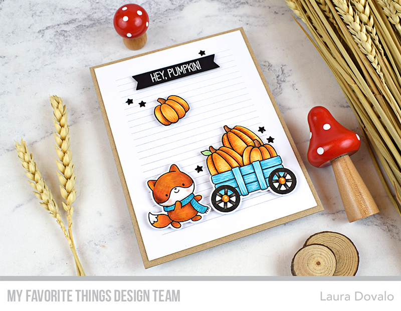 CAS card with pumpkins created with MFT products.