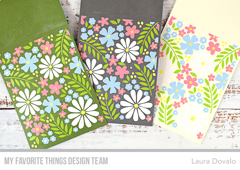 Cenital view of backgrounds for floral card.