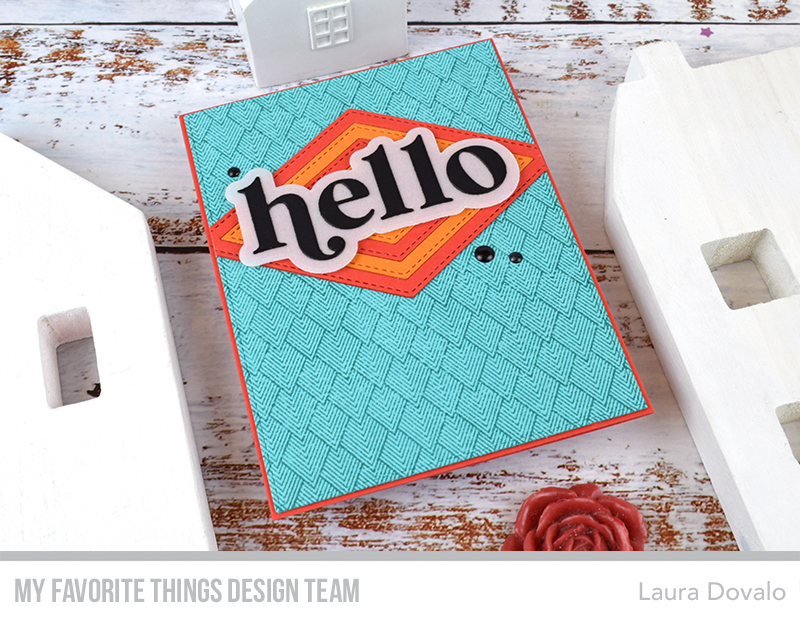 Art Deco style card created with products from the MFT Flower Fusion Card Kit.