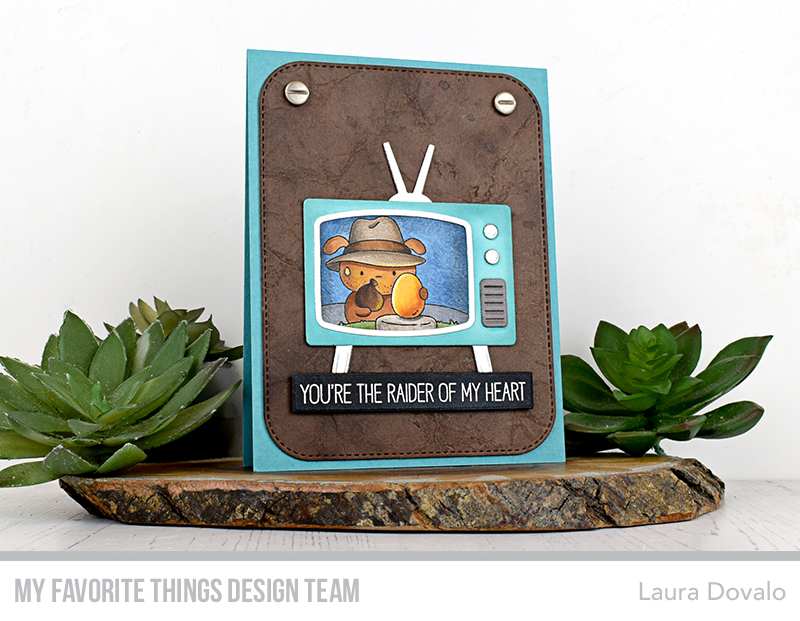 Movie themed card with retro TV.