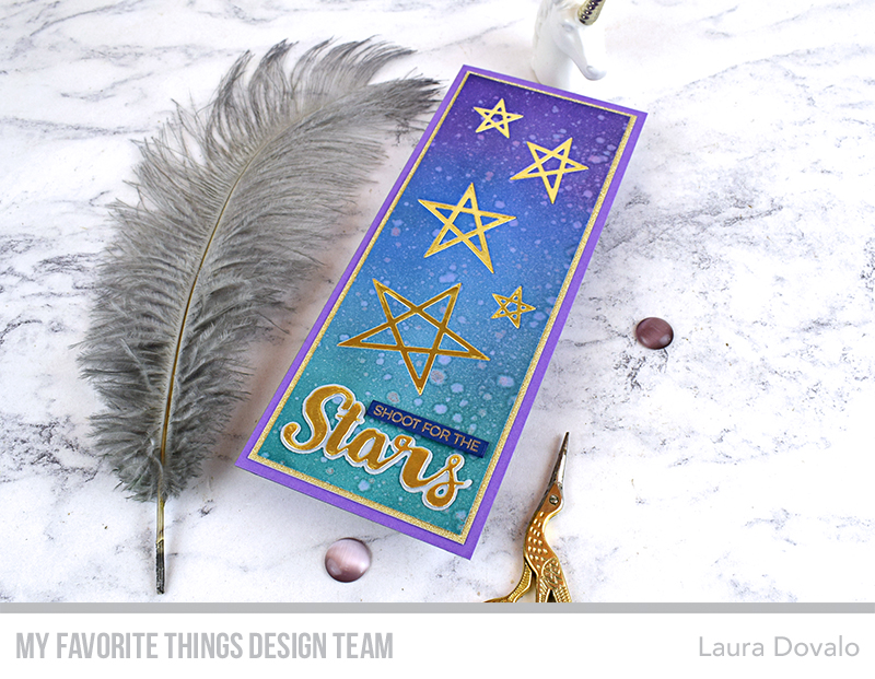 Slimline card with pretty stars.