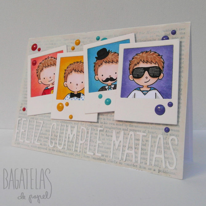 Tarjeta de cumpleaños con sellos de My Favorite Things