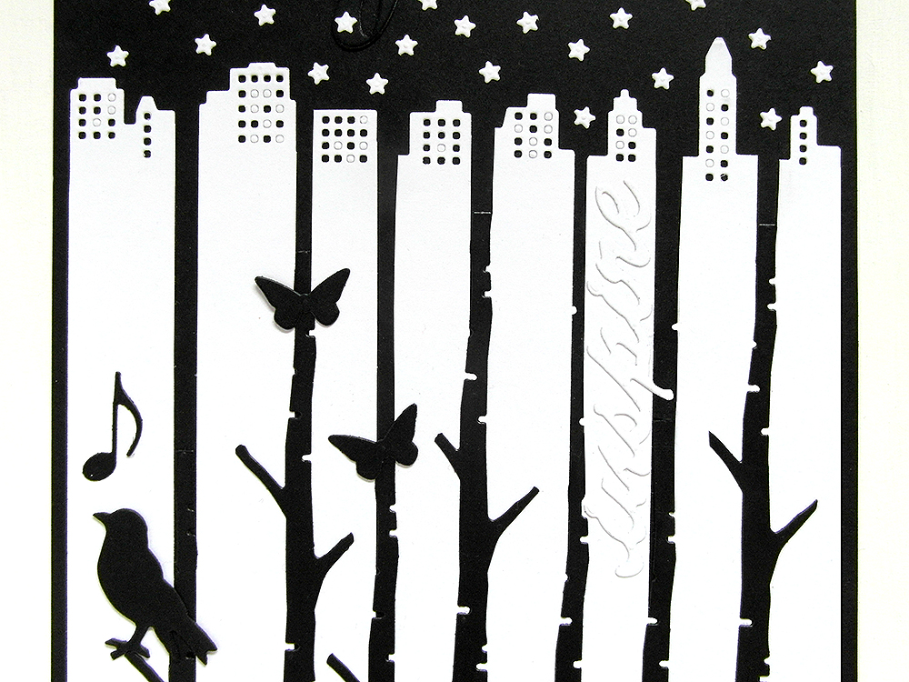 Primer plano de trampantojo scrapero-kirigami.