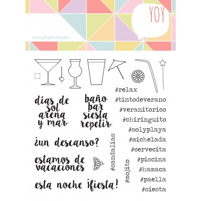 Set de sellos "Chiringuito" de Yoy Scrap.