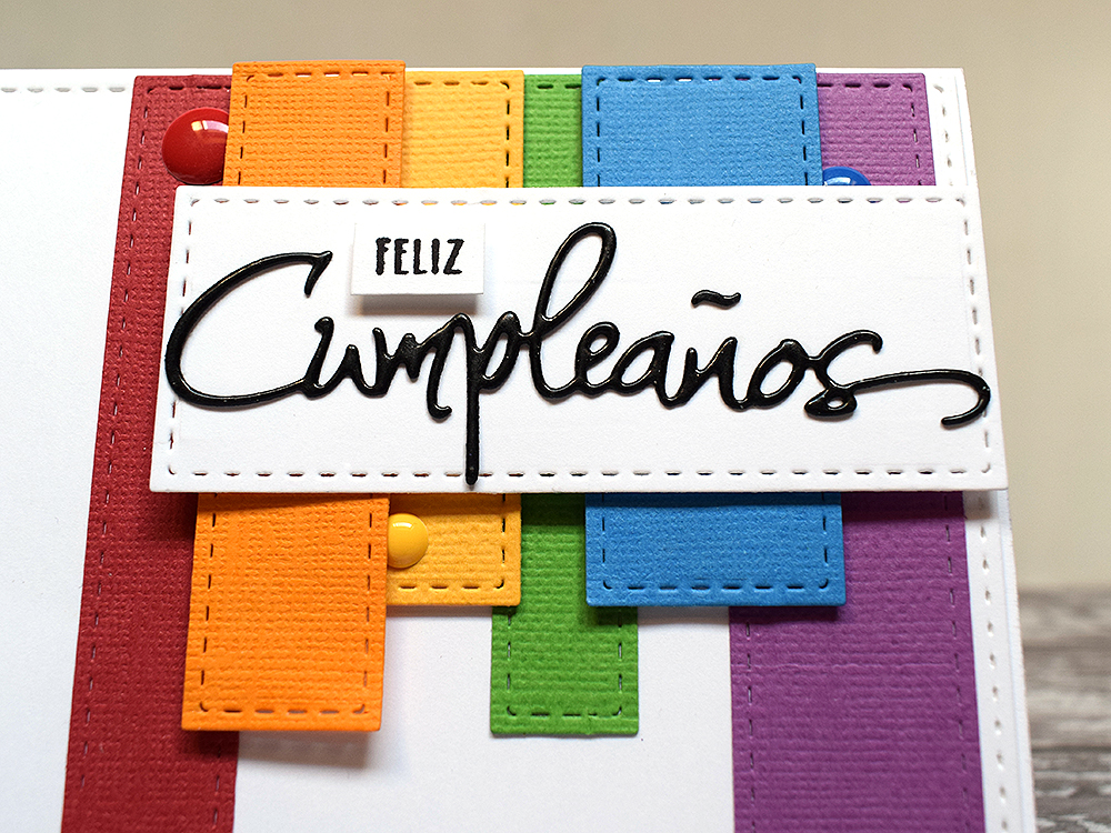 Primer plano de tarjeta CAS inspirada en un sketch para el reto de septiembre de La Pareja Creativa