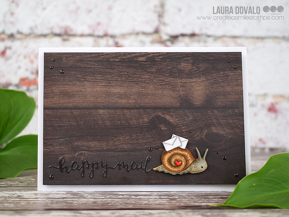 Tarjeta CAS masculina con un caracol.
